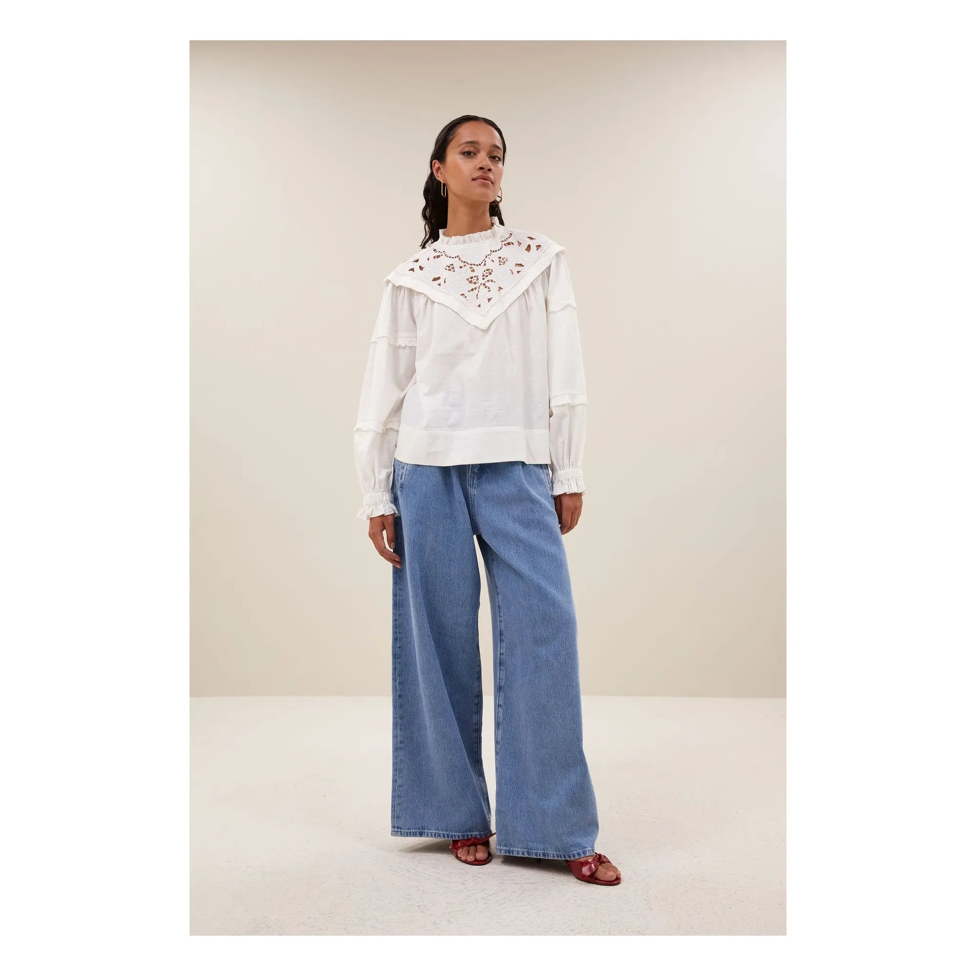 By Bar - Bowie Cotton Blouse | White