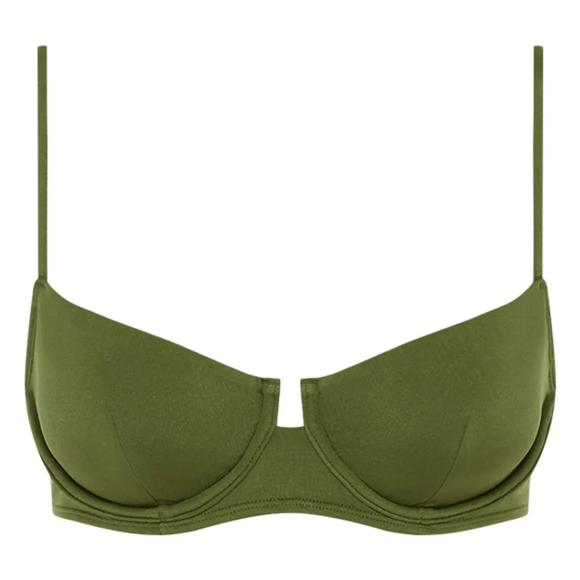 Peony - Olivine Jersey Top Made from Recycled Fibers | Olive Green
