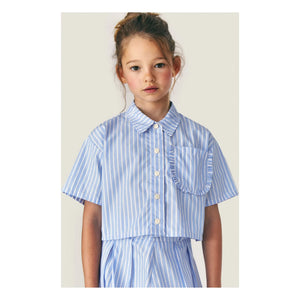 Mipounet - Sia Striped Short Shirt | Light Blue