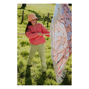Yuki - Organic Cotton Raglan Cardigan | Blush