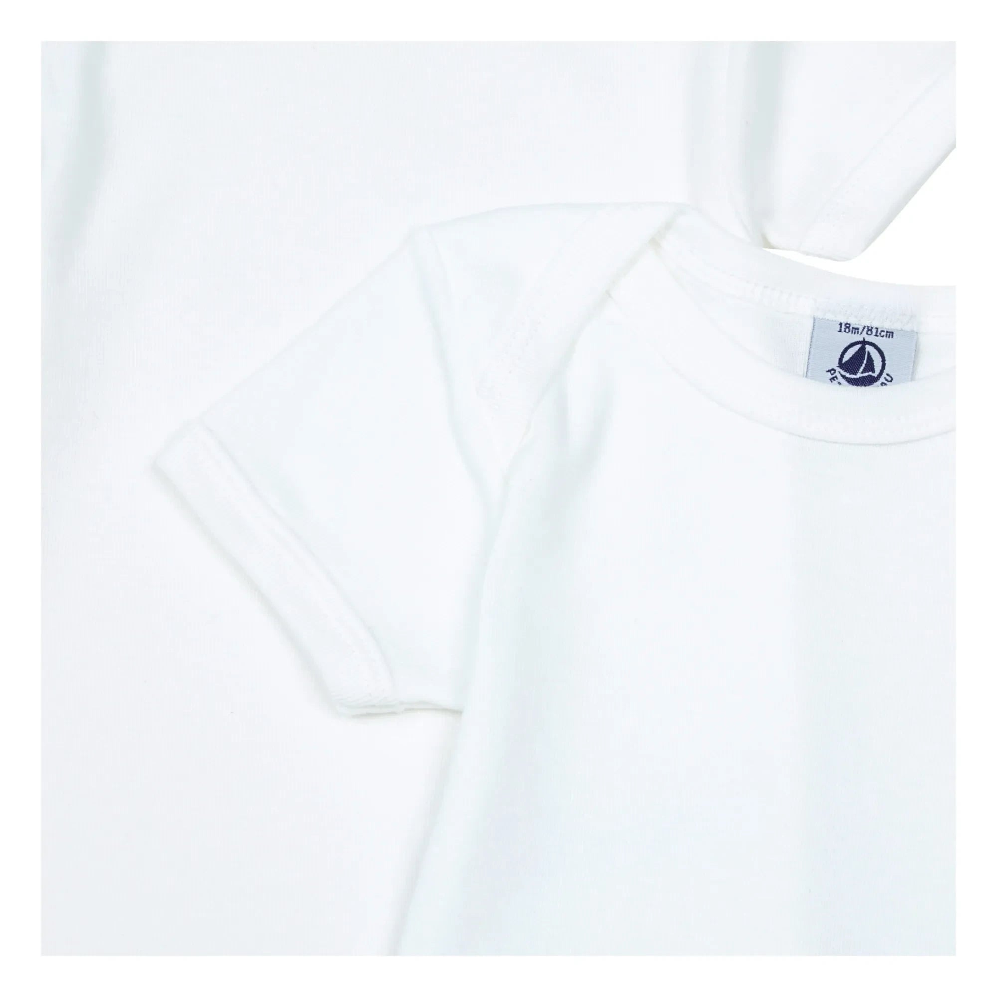 Petit Bateau - Pack of 2 Organic Cotton Baby Rompers | White