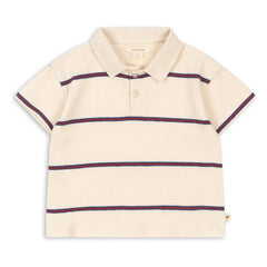 Konges Sløjd - Striped Organic Cotton Polo Trio | Beige