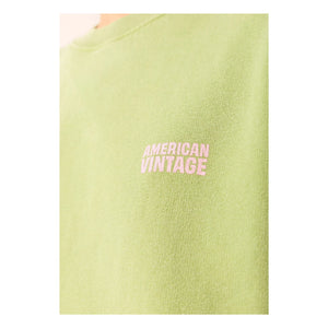 American Vintage - Plizzy Cotton Sweatshirt | Pale Green