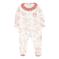 Tartine et Chocolat - Footed Pajama Toile de Jouy | Peach