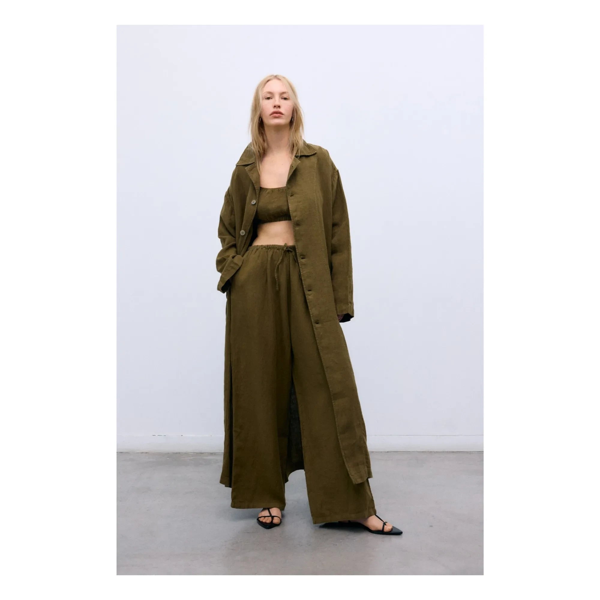 the new society - Melissa Cotton Pants | Olive