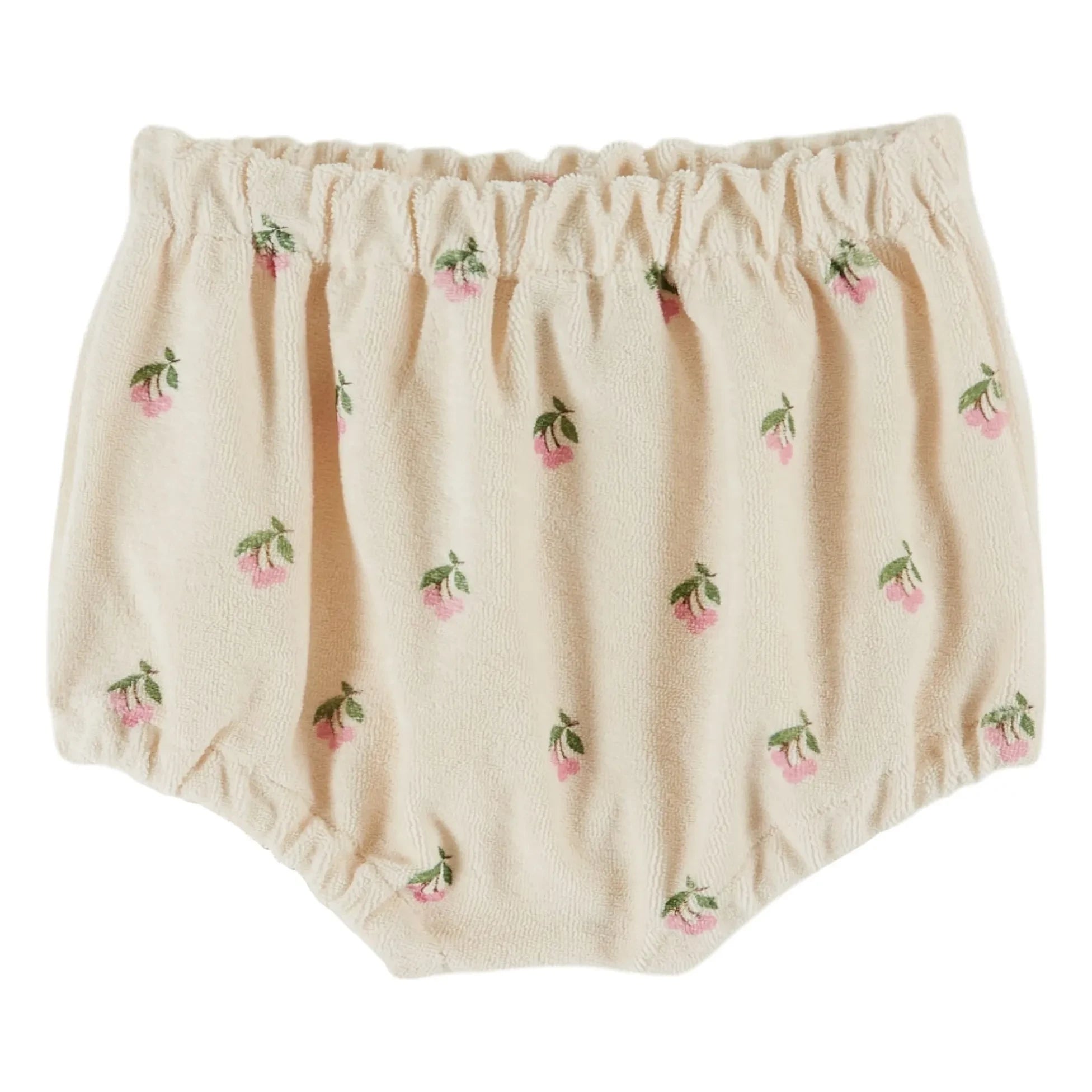 Emile et Ida - Cherry Organic Cotton Sponge Bloomer | Cream