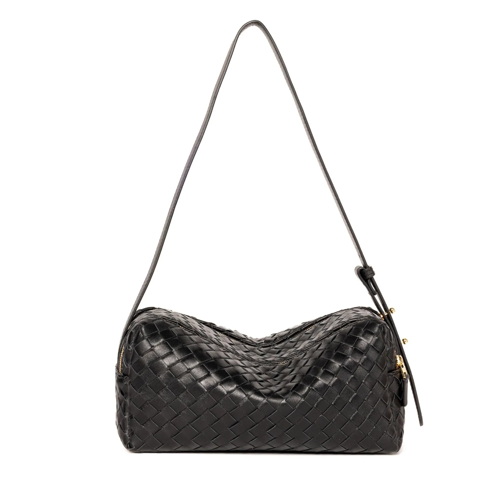 Elleme - Knitted Leather Pencil Case | Black
