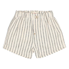 Búho - Striped Linen Shorts | Ecru