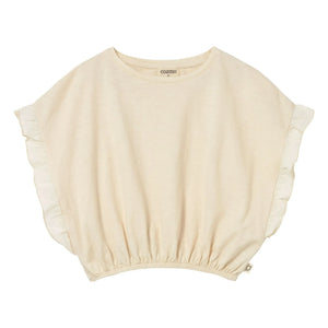 Cozmo - Iris Ruffled T-shirt | Ivory