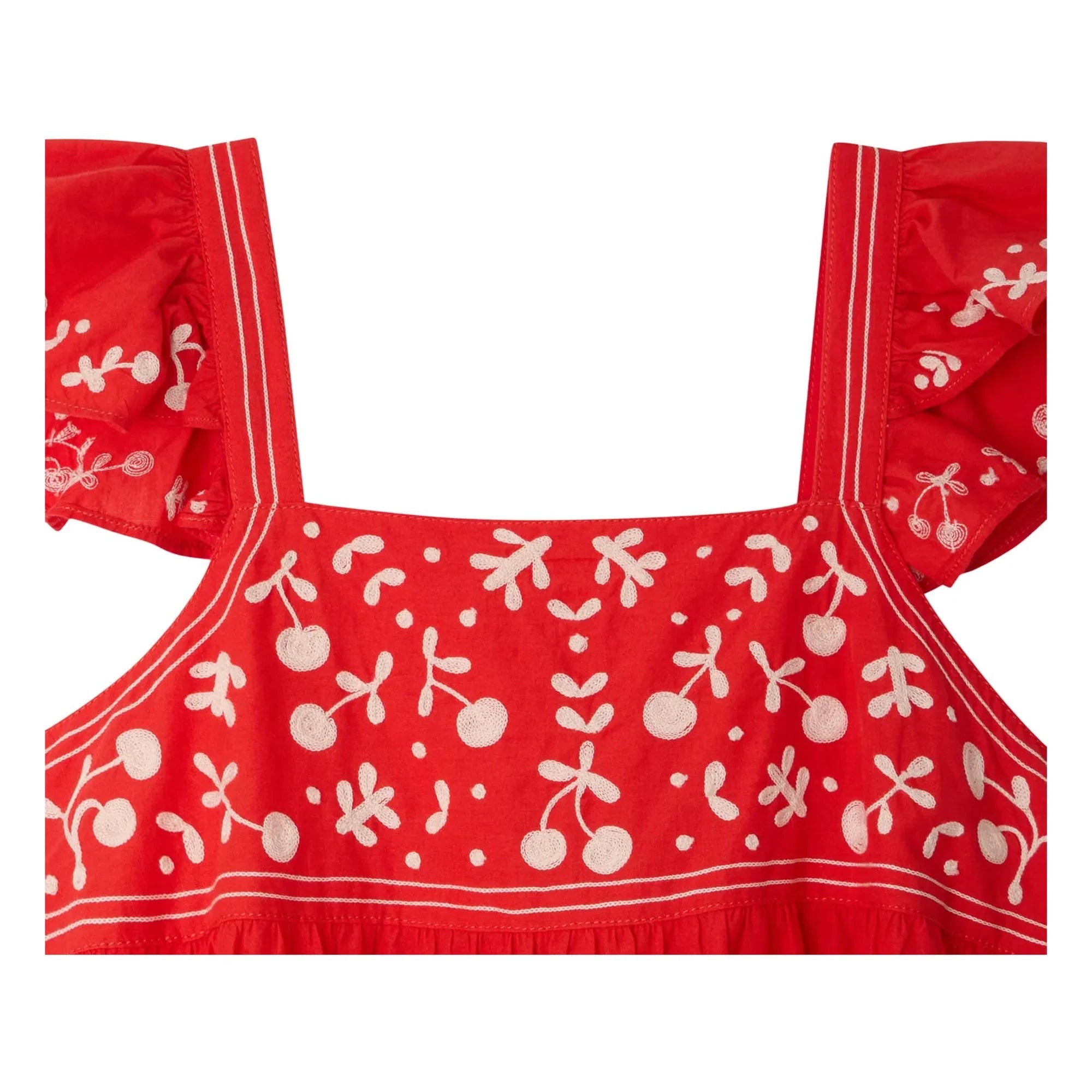 Bonpoint - Cora Organic Cotton Dress | Rouge Coquelicot