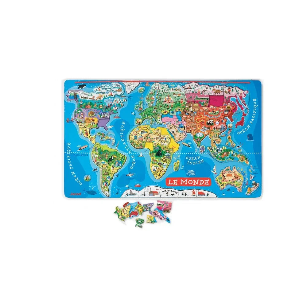 Janod - Magnetic Puzzle - World