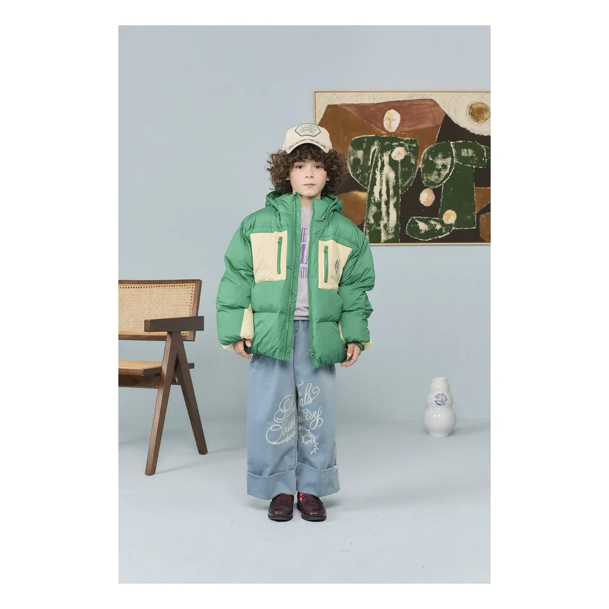 The Animals Observatory - Roadrunner Color-Blocked Recycled Fiber Jacket | Green