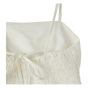 Fabula - Ruffled Crop Top | White