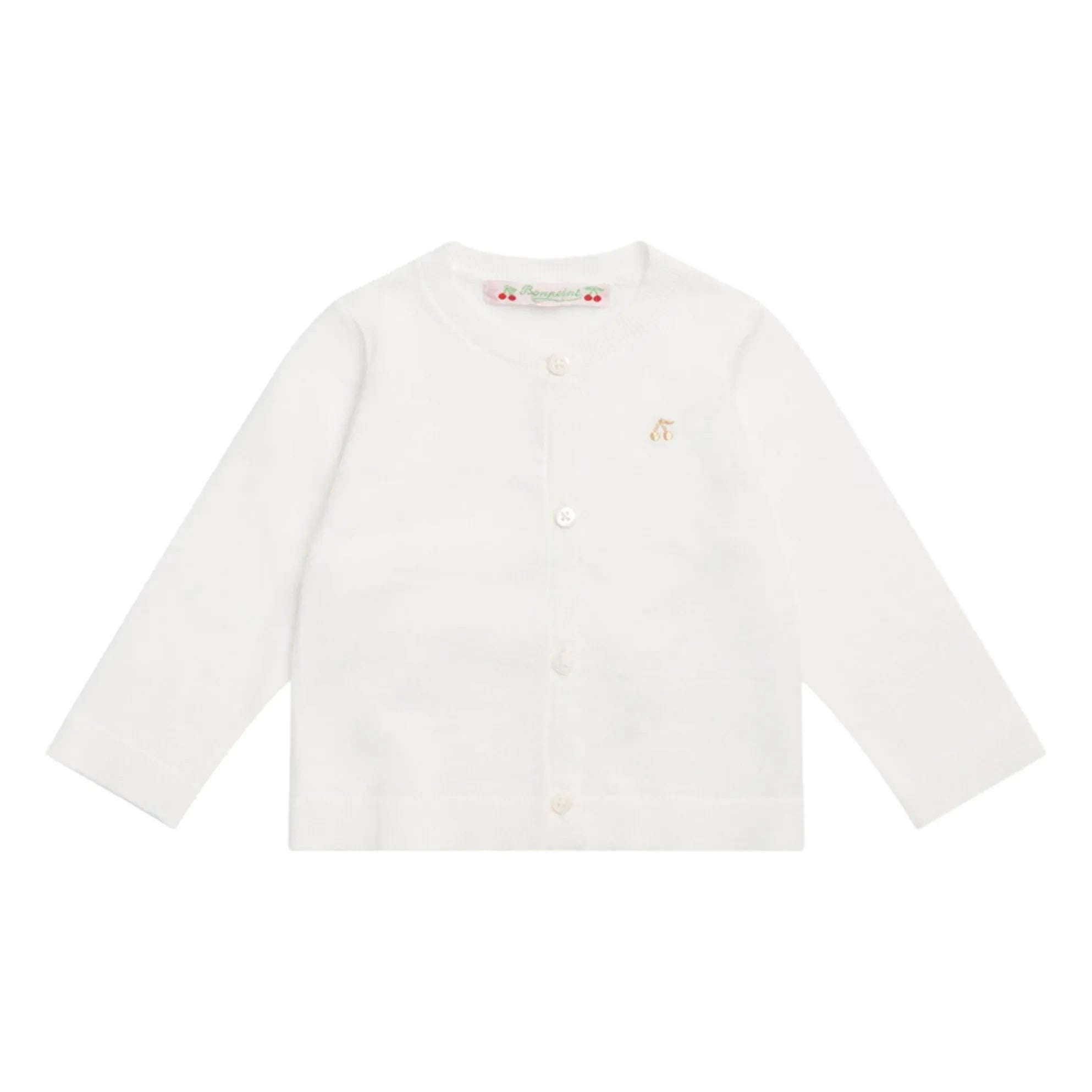 Bonpoint - White Cotton Cardigan