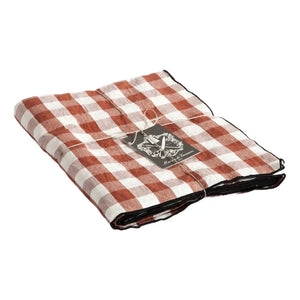 Maison de Vacances - Bourdon Black Mesh Vichy Check Tablecloth | Vichy Clay