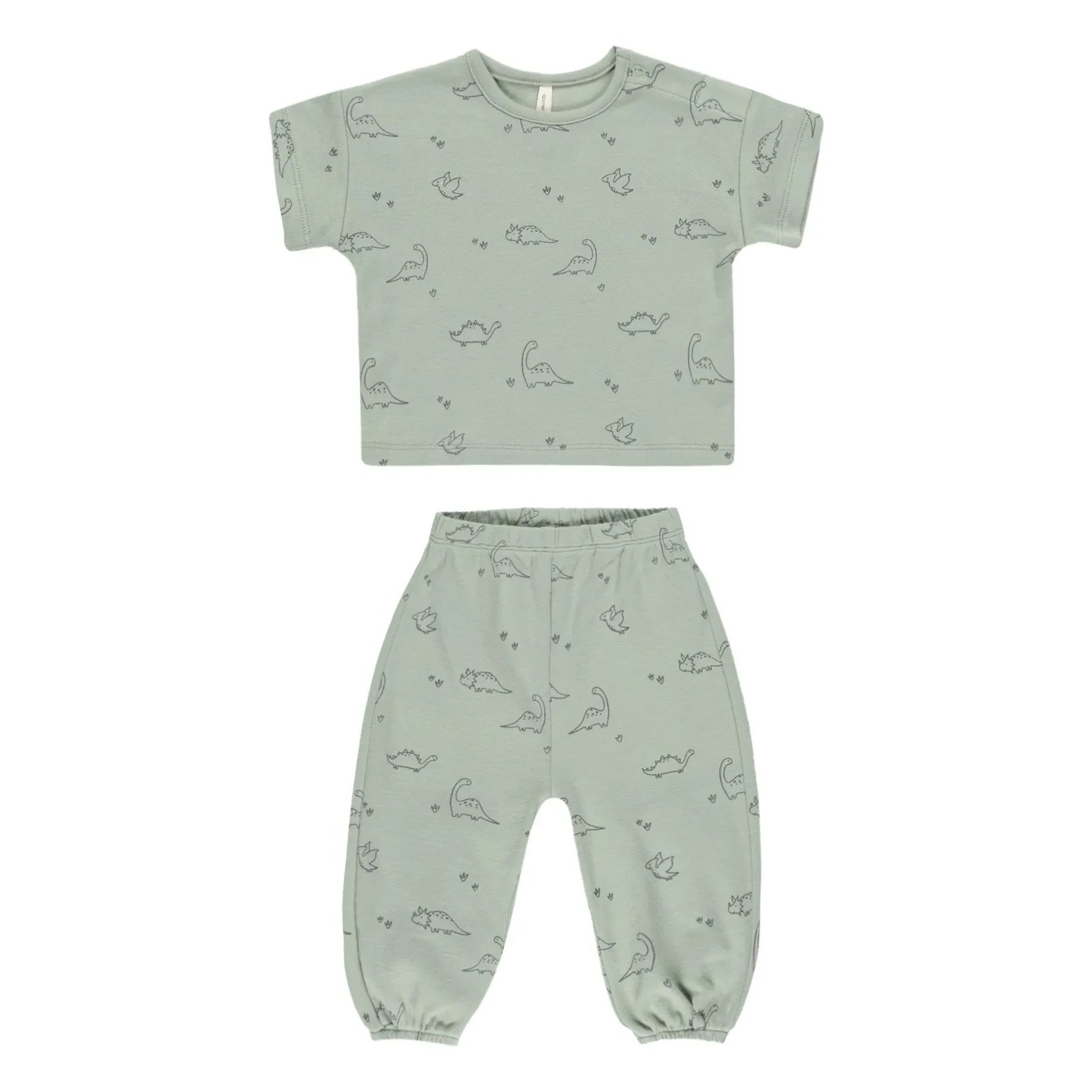 Quincy Mae - T-shirt and pants set | Pistachio Green