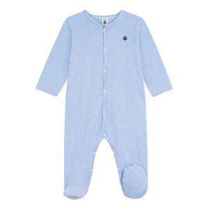 Petit Bateau - Organic Cotton Striped Pajama | Blue