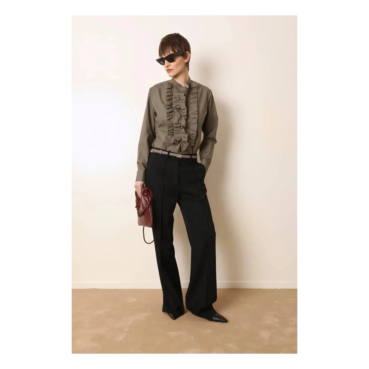Laurence Bras - Carita Cotton Blouse | Khaki