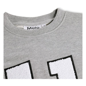 Molo - Magni Sweatshirt No. 11 Smile Organic Cotton | Grey Melange