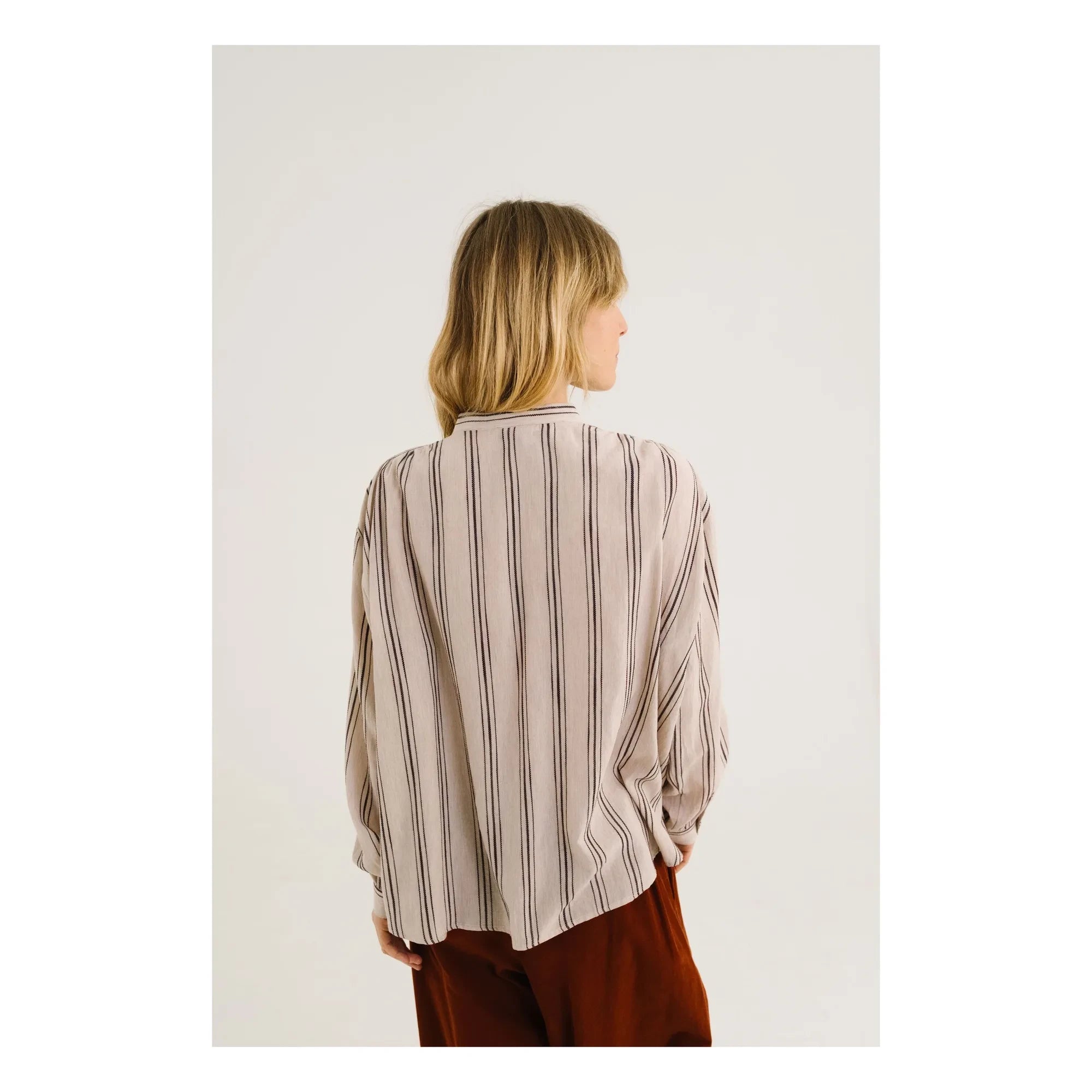 Sacrécoeur - Ella Canyon Striped Blouse | Beige