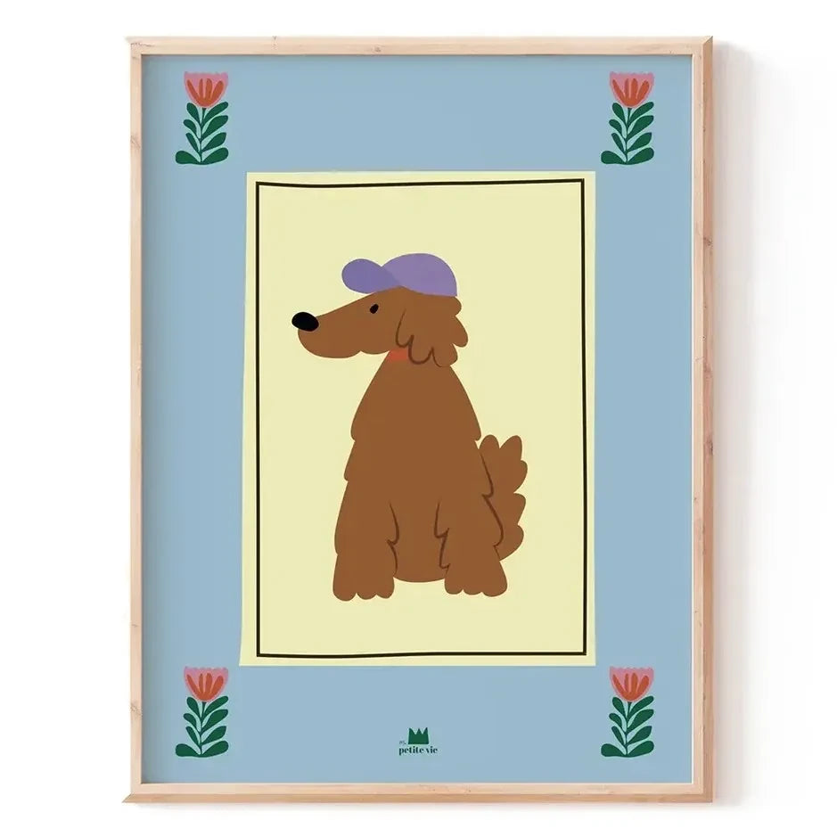 Ma petite vie - "The Cocker" Poster | Light blue