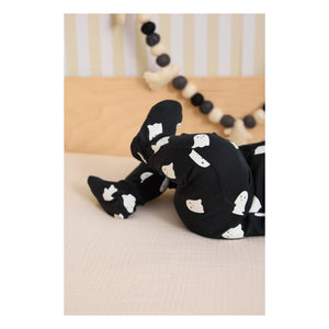 Petit Lem - Bioluminescent Ghost Footed Pajamas | Black