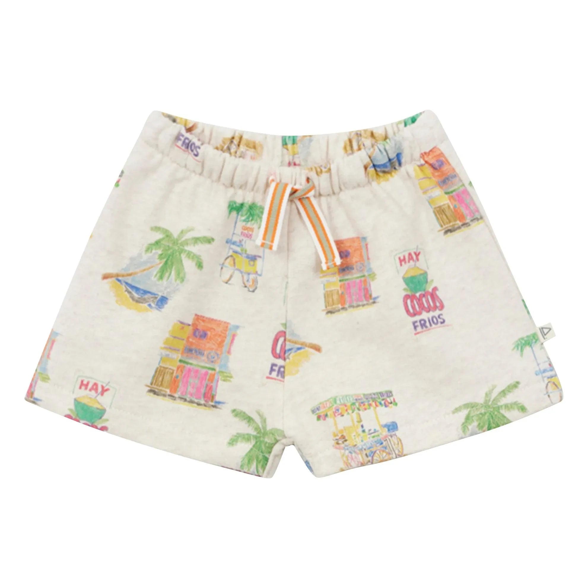 Arsène et Les Pipelettes - Organic Cotton Palm Shorts | Ecru