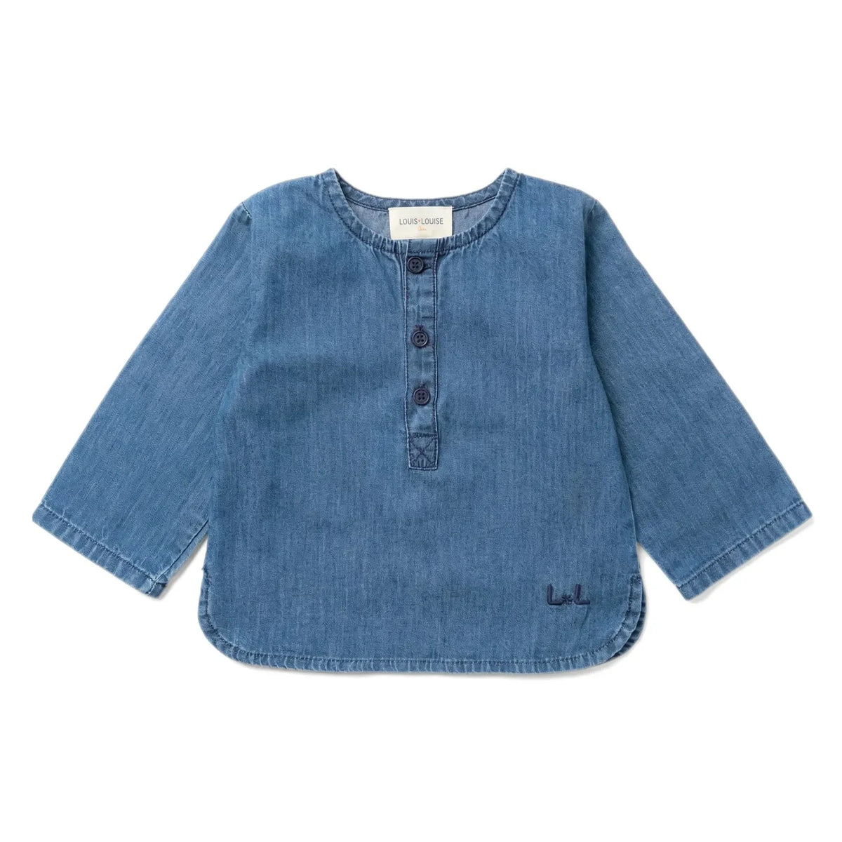 Louis Louise - Oncle Chambray Baby Shirt | Blue