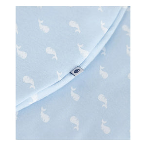 Petit Bateau - Baleines Organic Cotton Sleep Suit | Light Blue