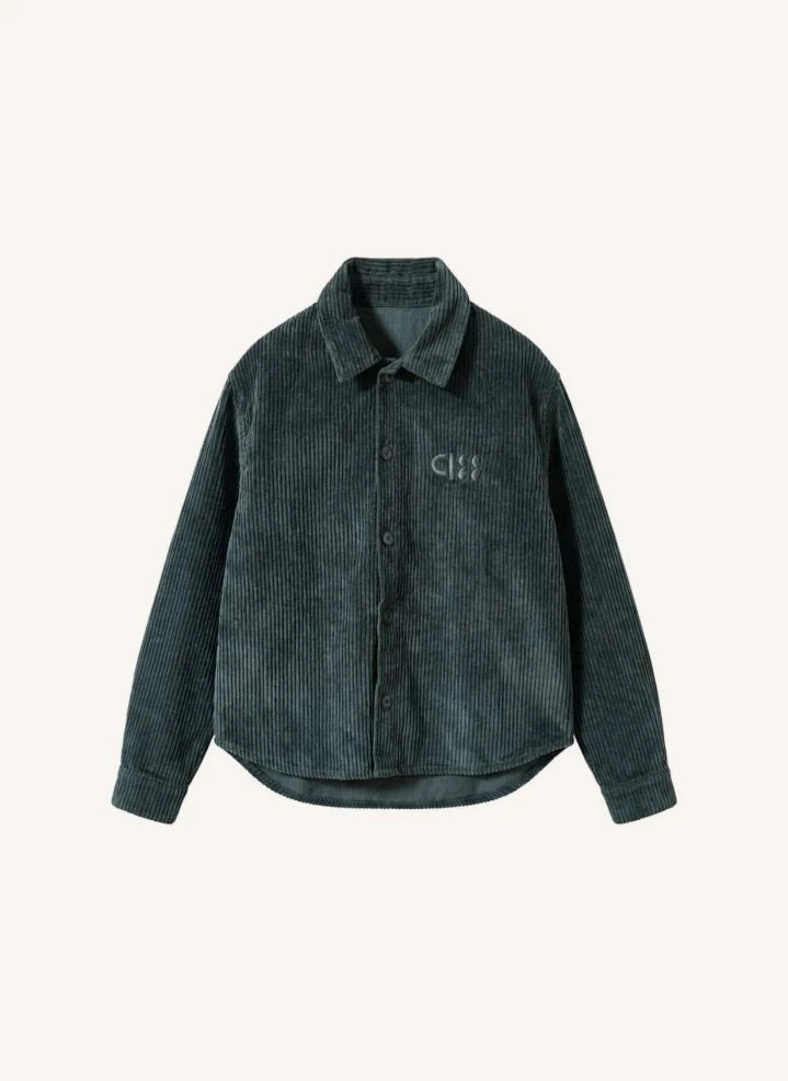 Cos I Said So - Velvet Shirt Jacket | Charcoal Grey