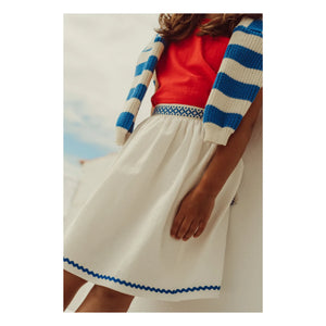THE LiTTLE POETS - Bordalo Belted Skirt | White