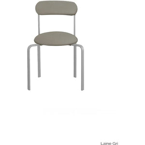Gabrielle Paris - Violet wool and chrome steel chair | Grey