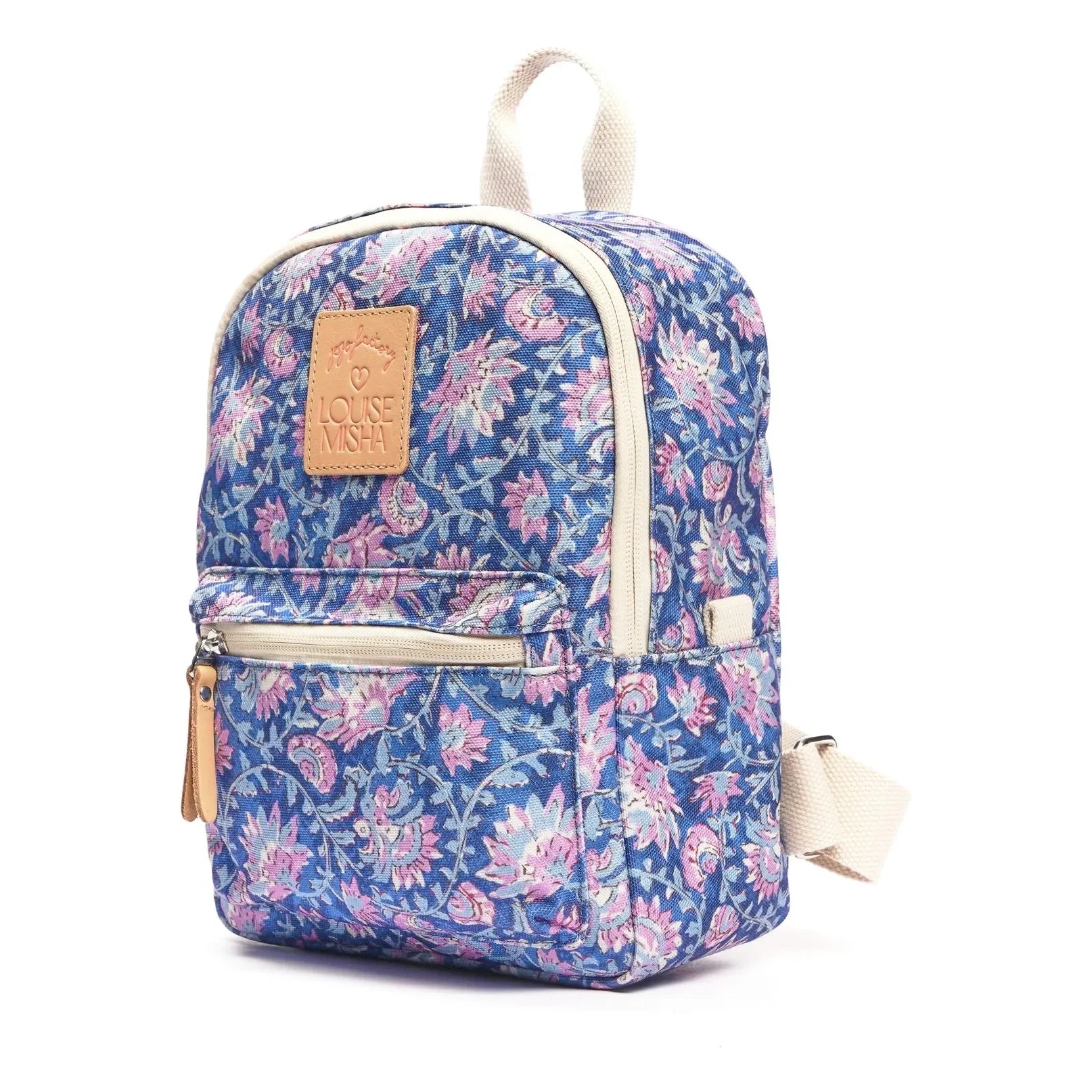 jojo mini backpack FACTORY - Louise Misha X Jojo Factory Small 169_Corso 4 1/4” EDWARD VOM Color:BELUGA/STORMY BLUE 17.9L) Key Features