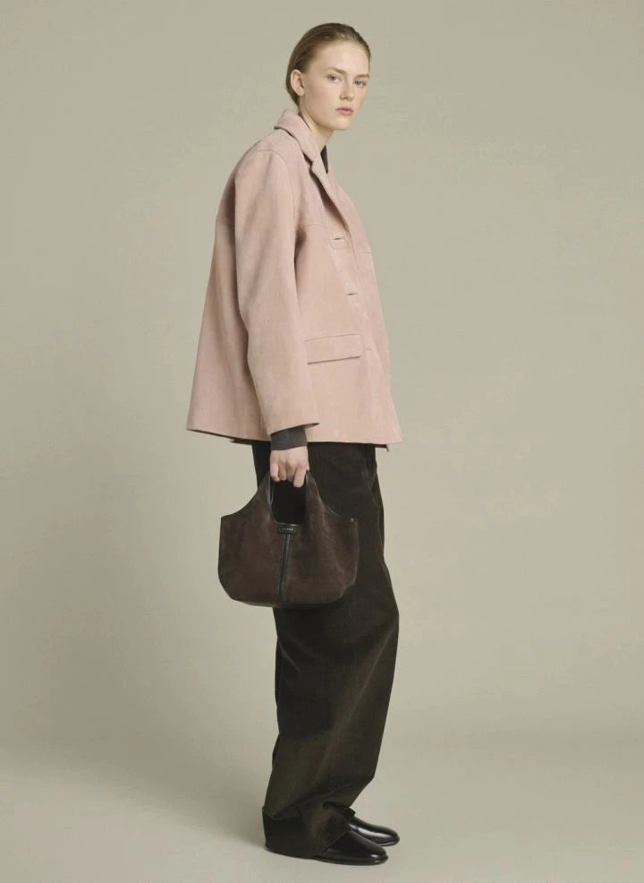 Soeur - Douce Mini Suede Leather Bag | Dark Brown