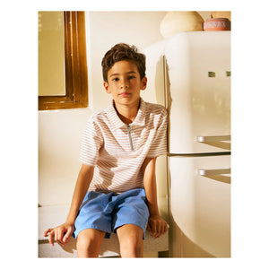 Gingersnaps - Polo Bruno Banana Striped Twill | Ecru