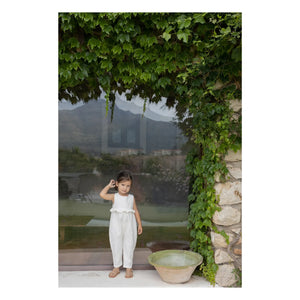 1+ in the family - Siurana embroidered salopette | White