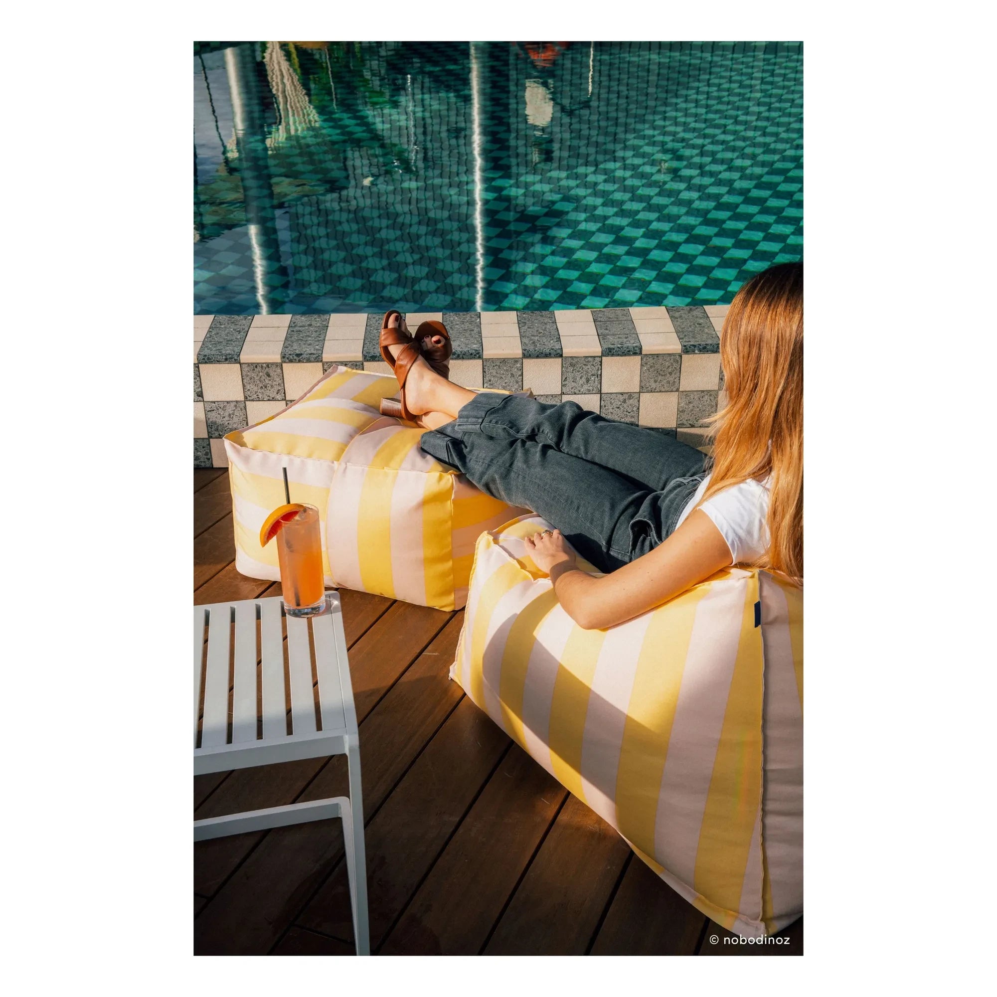 Nobodinoz - Lenny outdoor beanbag chair | Yellow