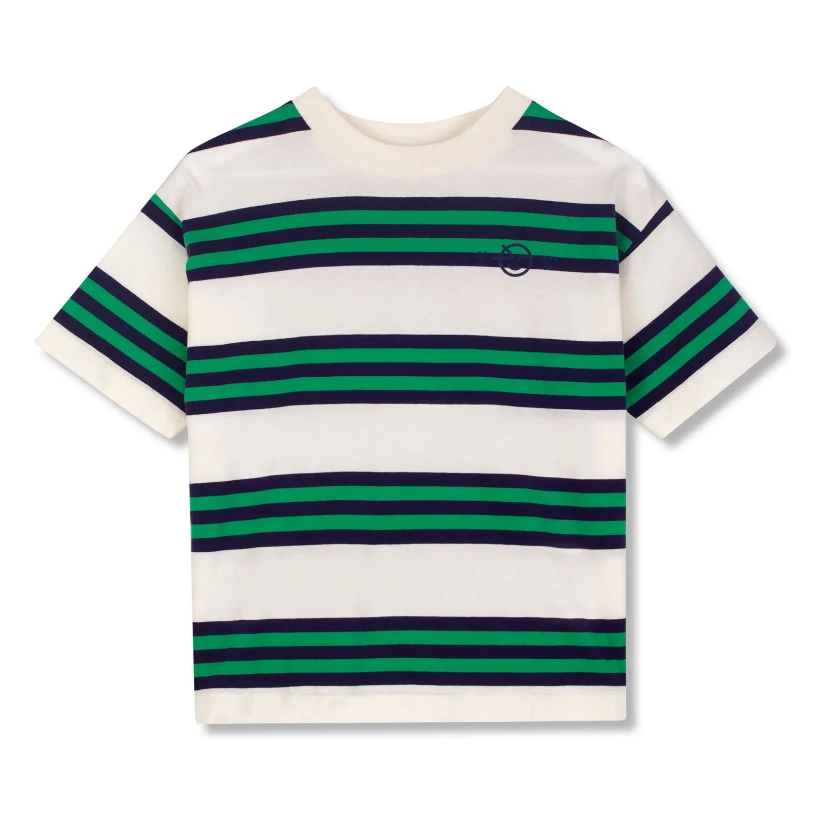 Wynken - Striped organic cotton T-shirt | Navy Blue