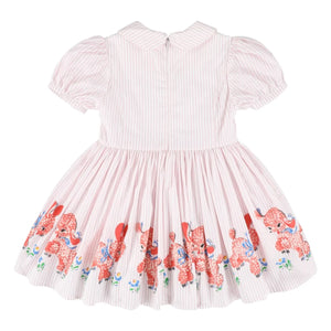 Morley - Striped Xuli Claudine Collar Dress | Pale Pink