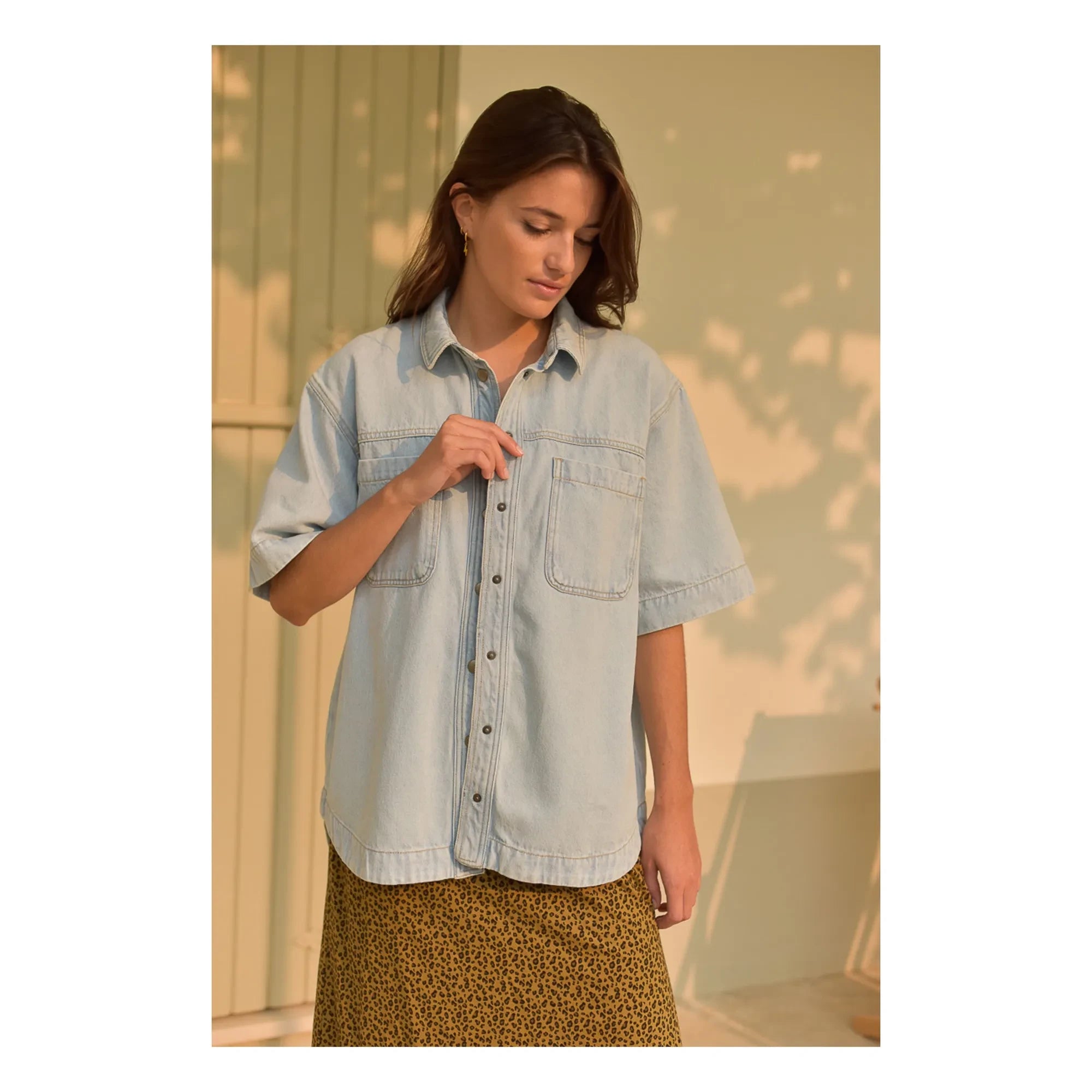 Marlot Paris - Colette Denim Shirt - Women's Collection | Light Blue