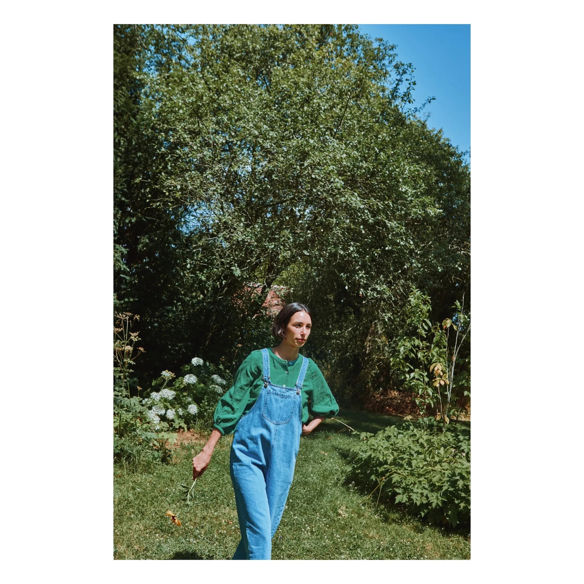 Poudre Organic - Evening Primrose Blouse | Forest Green