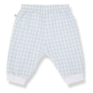 1+ in the Family - Karpathos Vichy Seersucker Pants | Light Blue