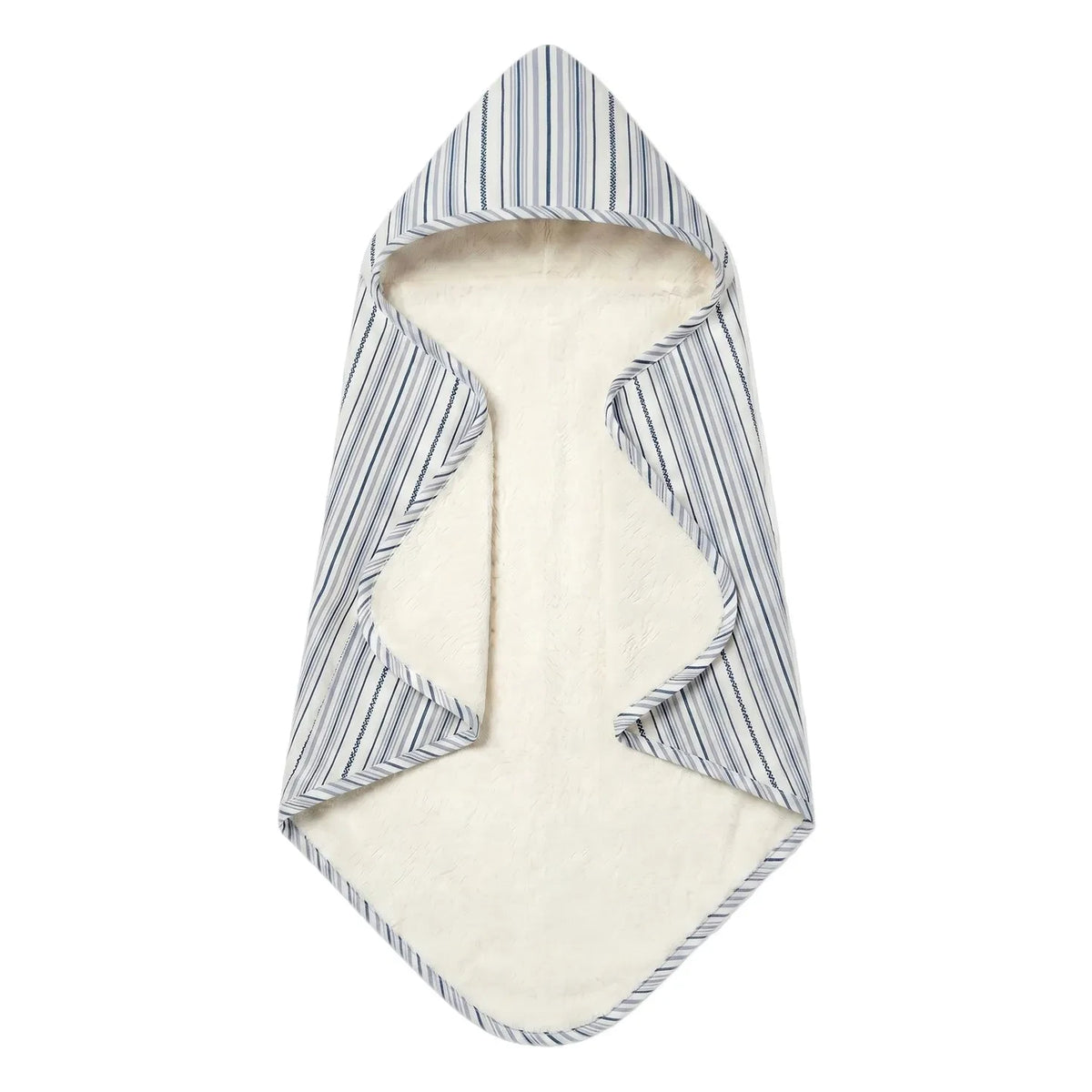 Editions Aimable - Charles bath cape | Azure Stripes Poplin