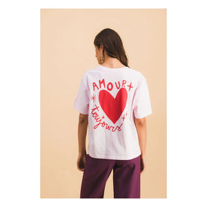 Elise Chalmin - Amour Toujours Cotton T-Shirt | Pink
