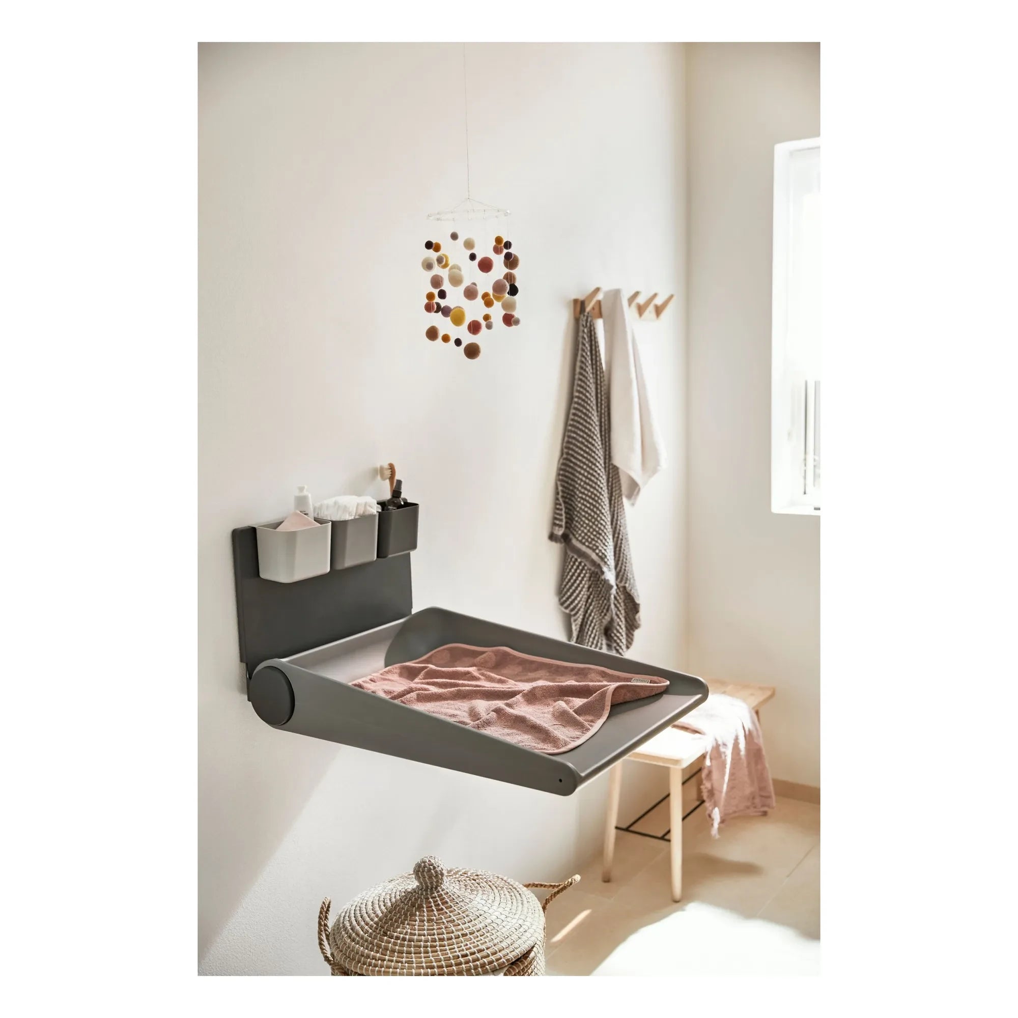Leander - Wally Wall-Mounted Changing Table | Gray