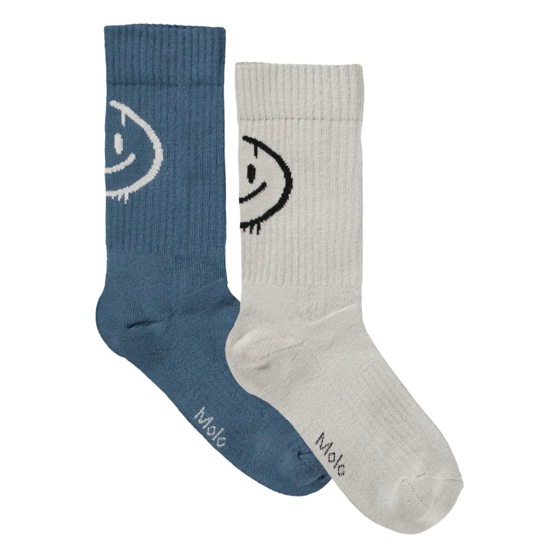 Molo - Norman Smiley 2-Pack Sock Set | Blue