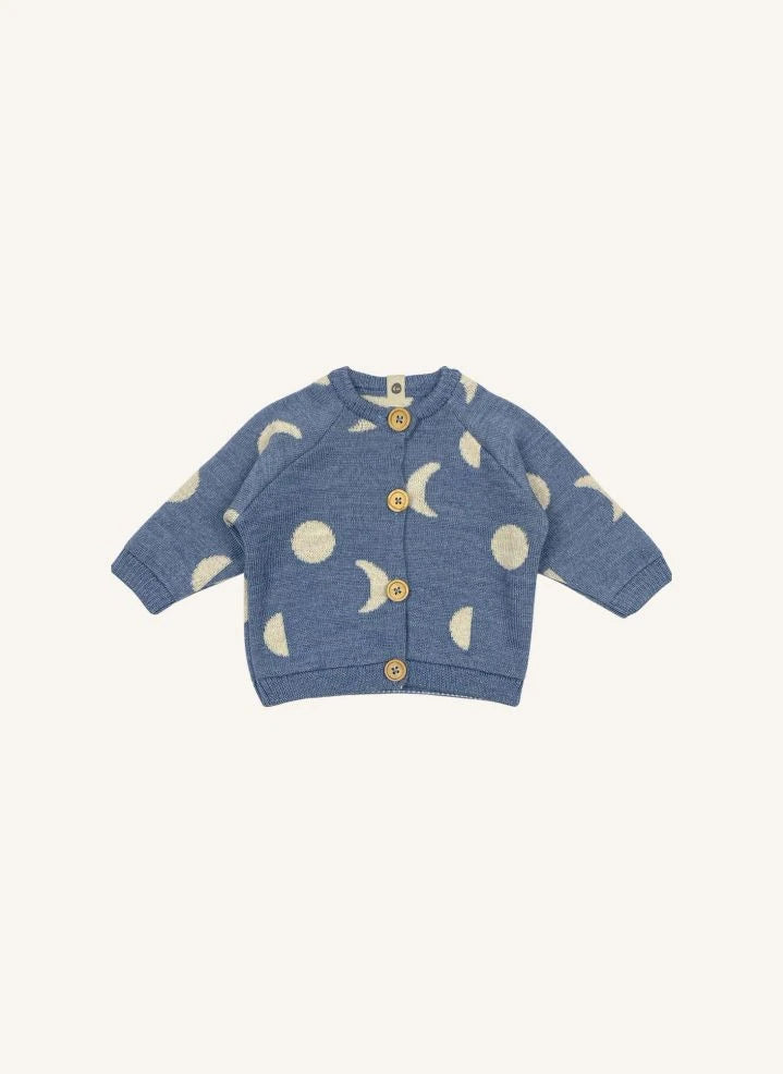 Bayiri - Moons Merino Wool Cardigan | Blue