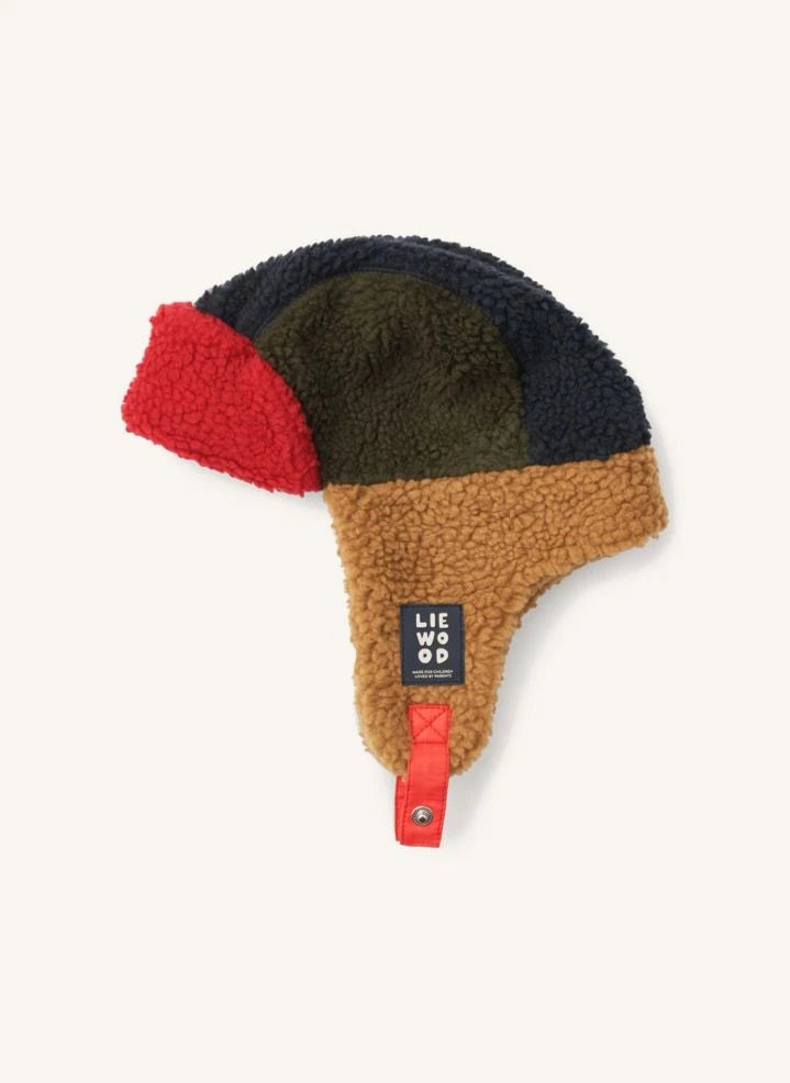 Liewood - Chapka Sherpa Colorblock Bravo Recycled Fibers | Brown