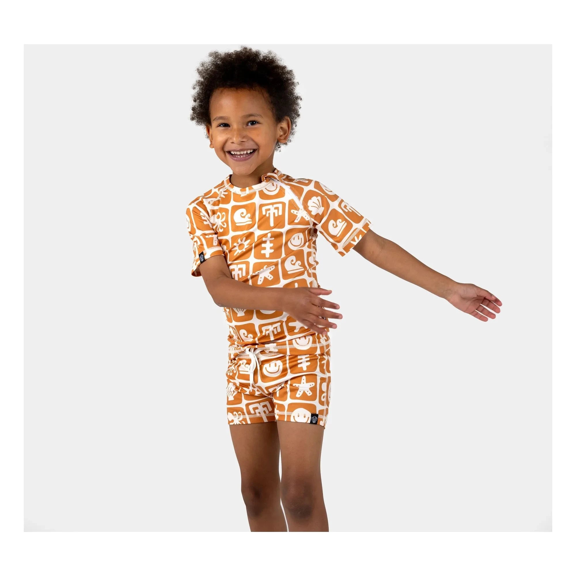 Beach & Bandits - Sea Smiley UV Protection Swim Shorts Made from Recycled Fibers | Sand
