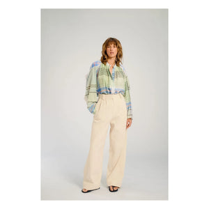 Virginie de Vinster - Hokkaido Checkered Blouse | Blue